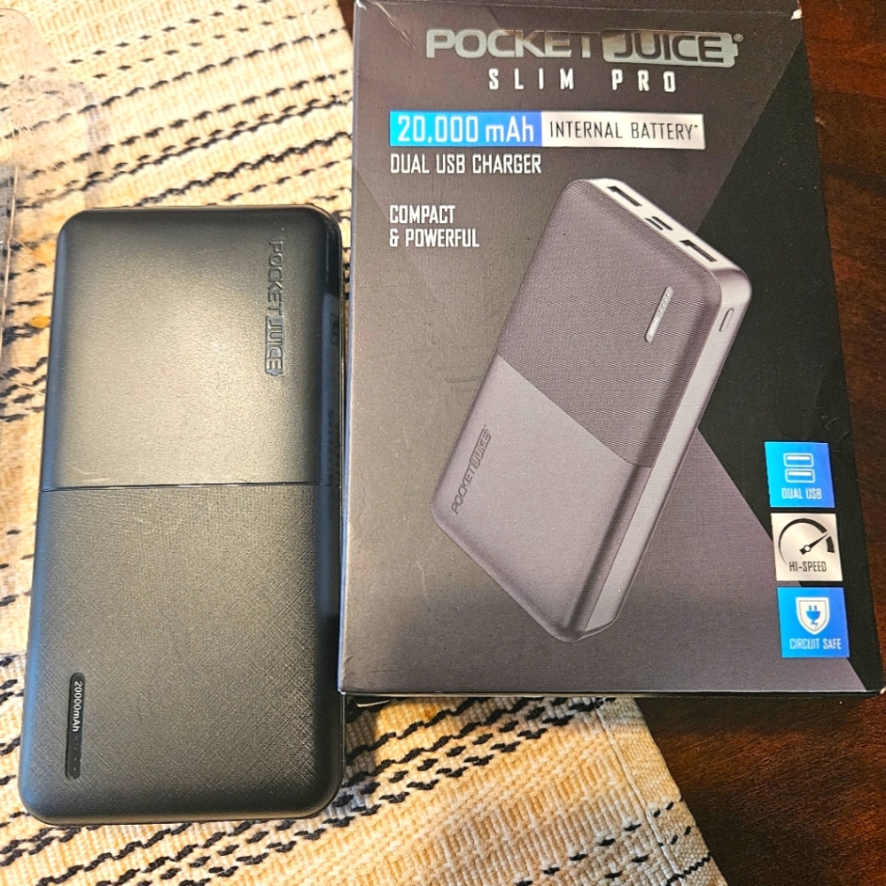 Pocket Juice Slim Pro 20000mAh Dual USB Charger